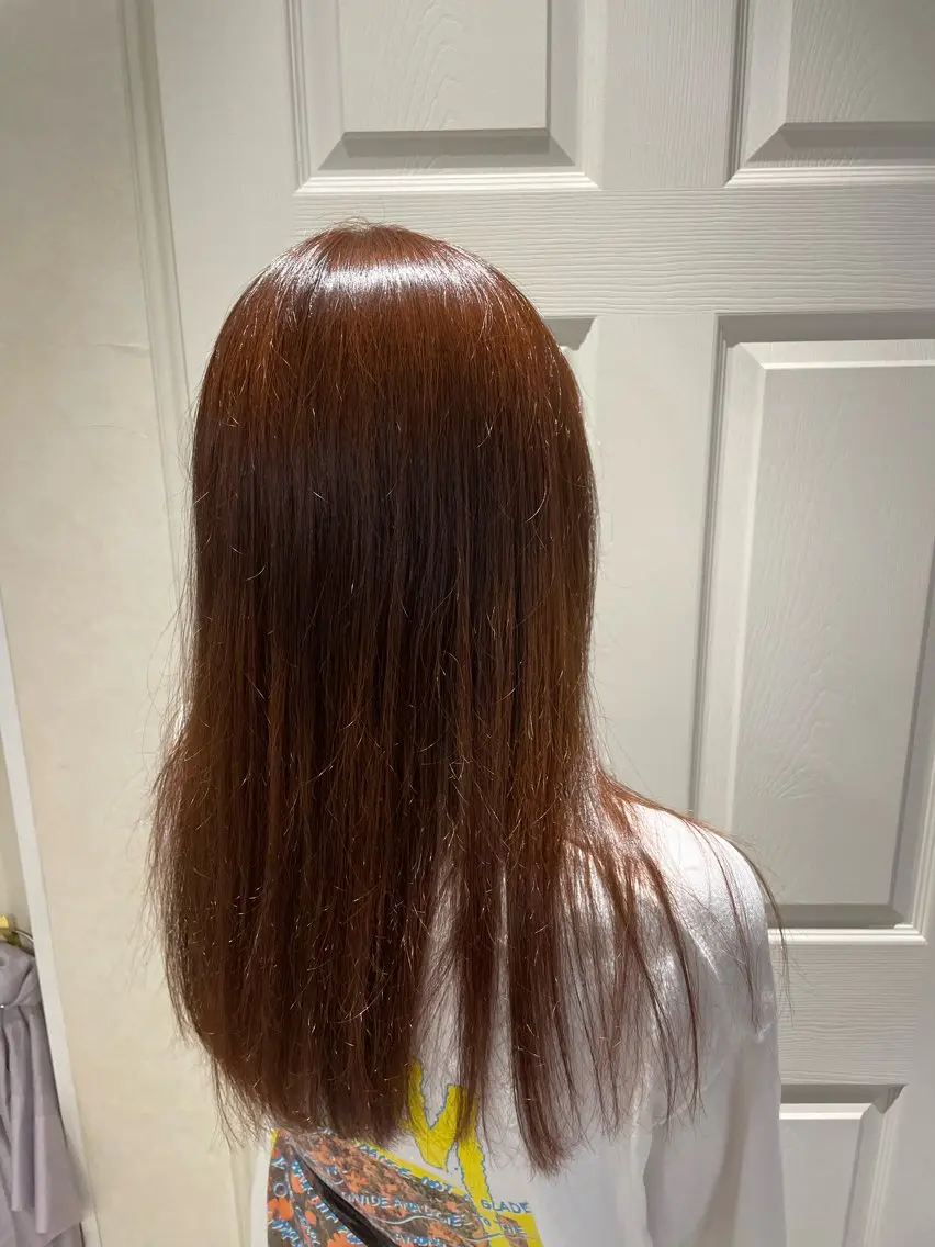 ロング カラー ベージュカラー ピンクカラー ピンクベージュ カット 柳井 準平のヘアスタイル