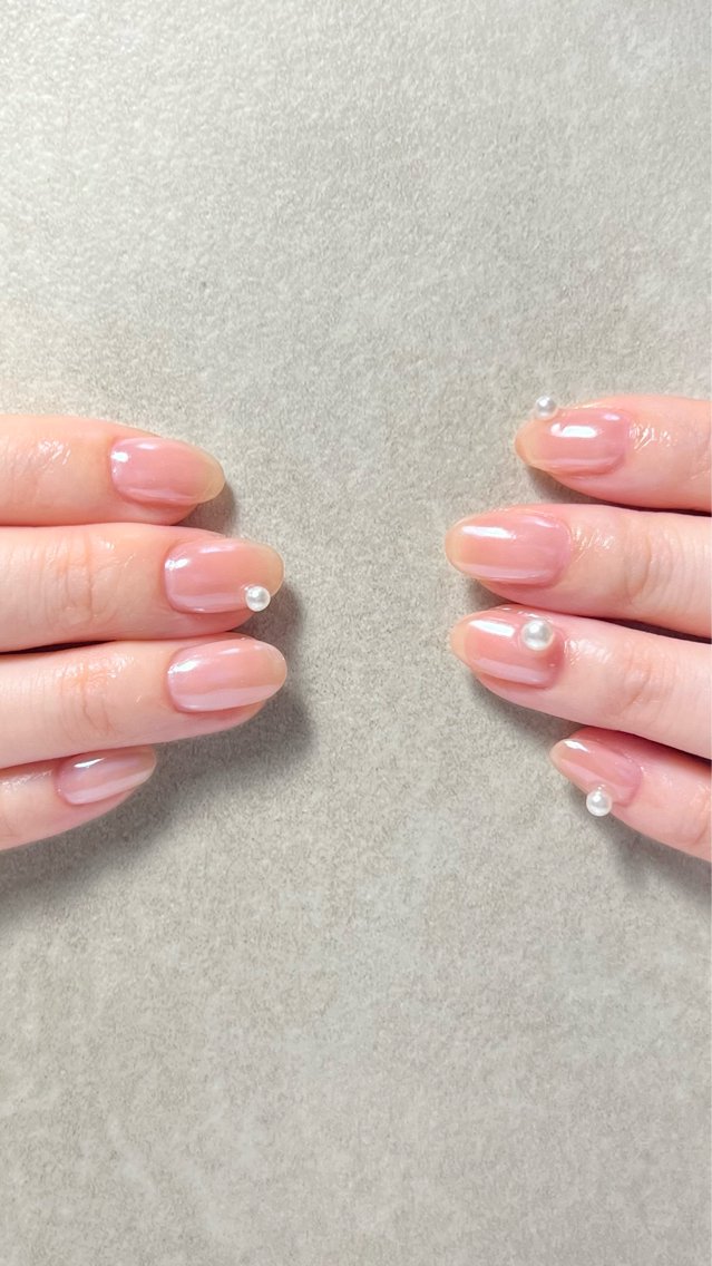 ネイル オフィスネイル ピンク シンプルネイル Yoonseul nail　いくみのネイルデザイン