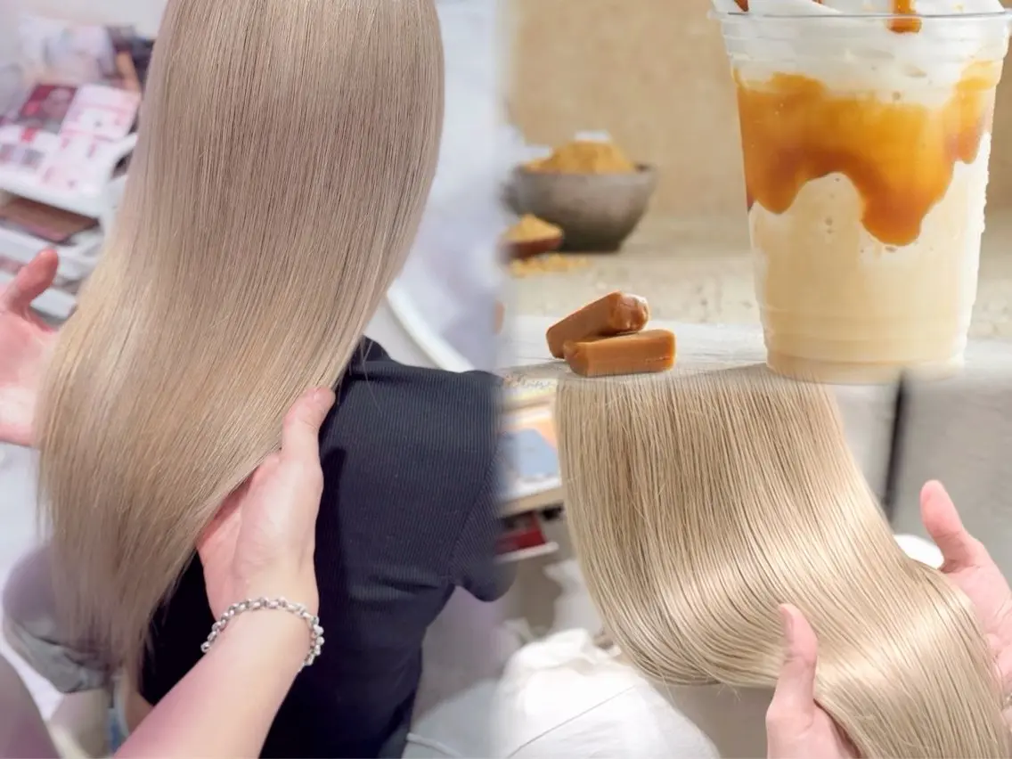 ロング カラー ブリーチ 大内 優介のヘアスタイル