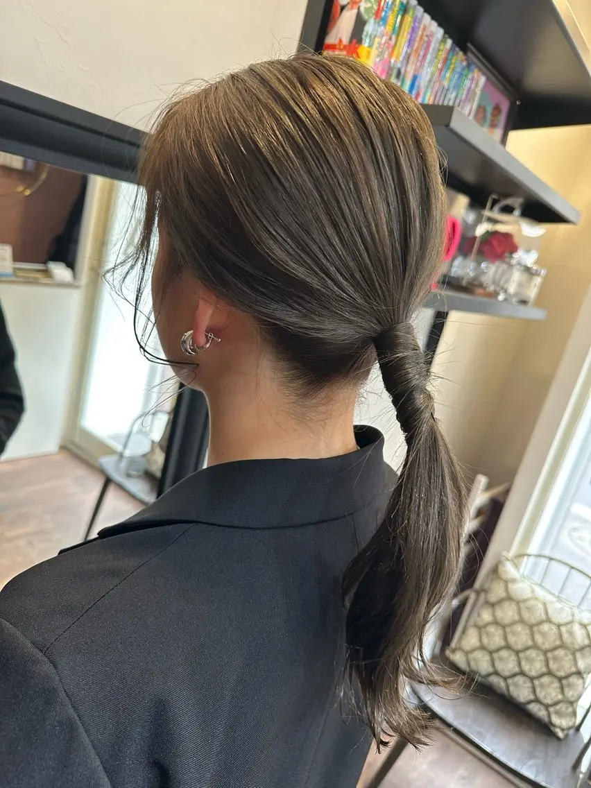 セミロング ヘアアレンジ ヘアセット pep natsumiのヘアスタイル