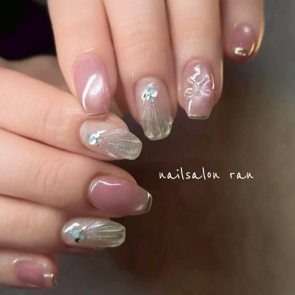 ネイル マグネットネイル ハンドネイル ハンドケア nailsalon ranのネイルデザイン