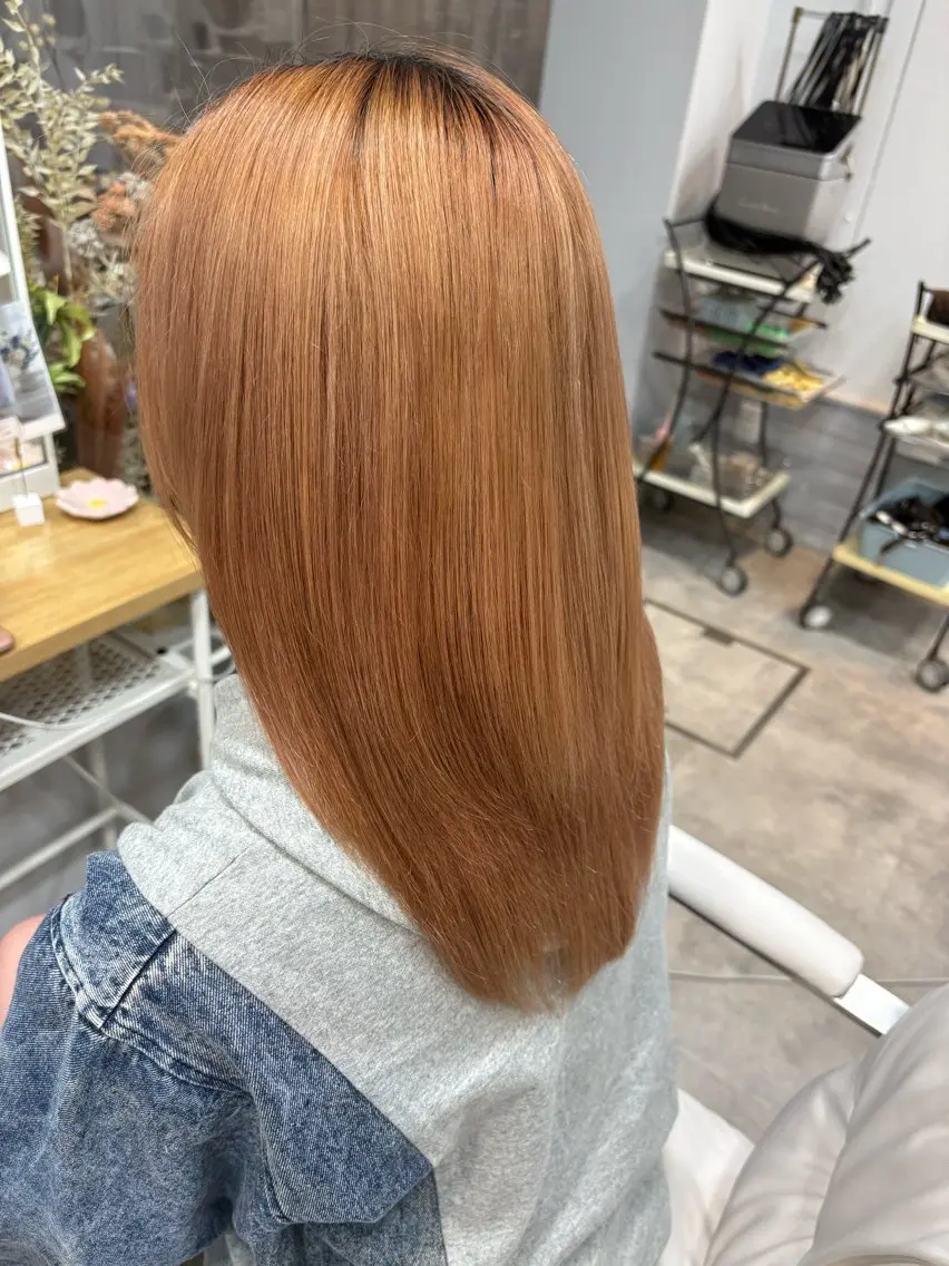ミディアム カラー カット ヘアカラー トリートメント 縮毛矯正🫧髪質改善 💐いしいゆうこのヘアスタイル