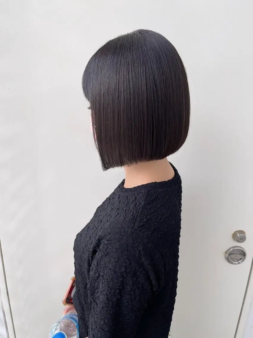 ショート ボブ 髪質改善 トリートメント カット ヘアカラー トリートメント Zina博多/ボブ 顔周りKEIKOのヘアスタイル