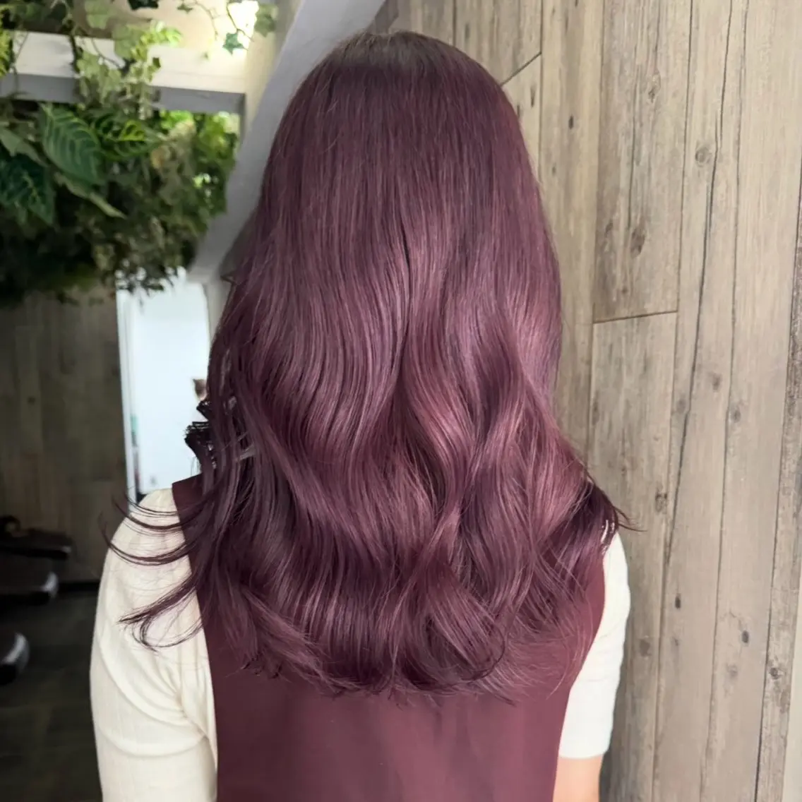 ロング カラー ヘアアレンジ カシス ラベンダーカラー カット ヘアカラー トリートメント あおい 🍒暖色カラーのヘアスタイル