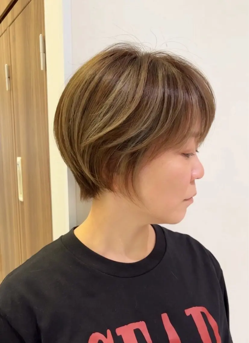 ショート カラー カット ヘアカラー トリートメント midori osawaのヘアスタイル