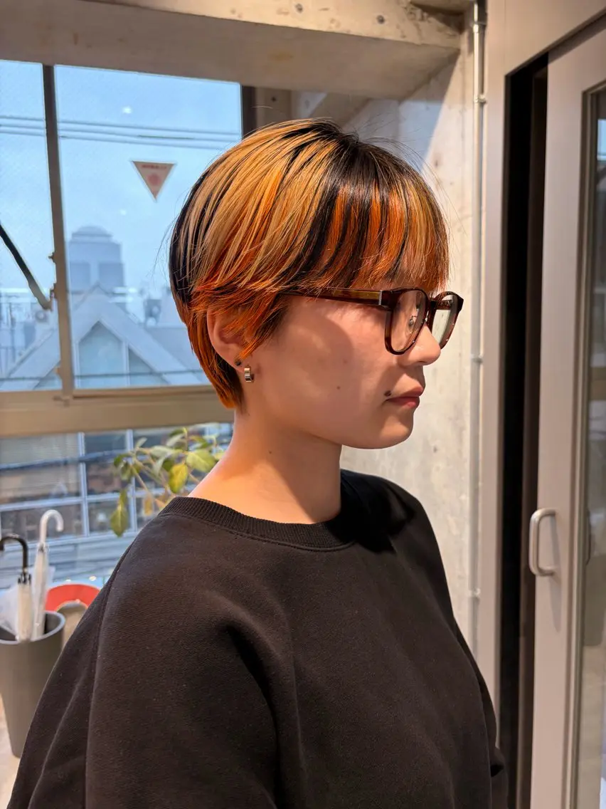 ショート カラー カット ヘアカラー トリートメント ハイトーンを育てる ブリーチカラー/牧原のヘアスタイル