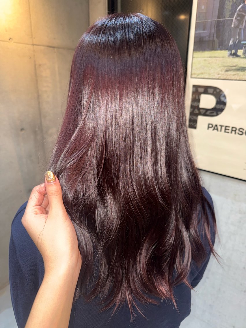 セミロング カラー 莉 子のヘアスタイル