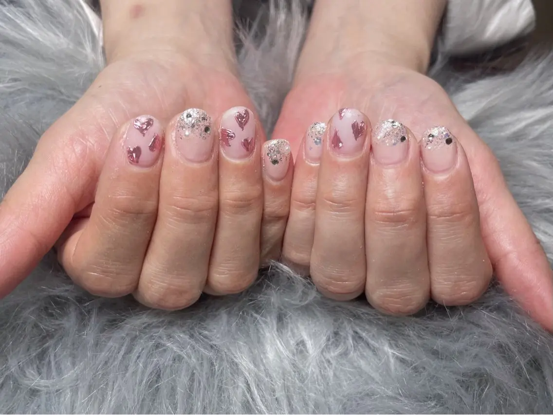 ネイル アートネイル ハート バレンタイン BLANC.nail yuuのネイルデザイン