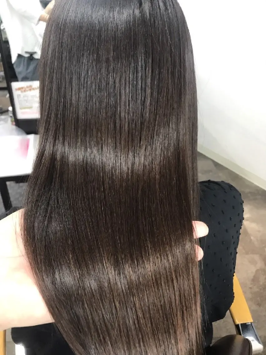 ロング 縮毛矯正 トリートメント fee 草加 【髪質改善】のヘアスタイル