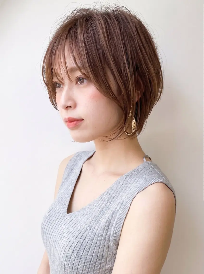 【ショート限定✨】ブリーチなし透明感カラー+1STEPTrの写真