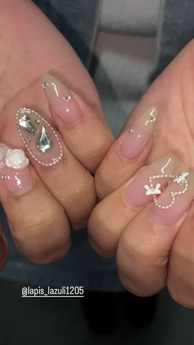 ネイル ハンドネイル 💎ラピスラズリ💎 RIONAのネイルデザイン