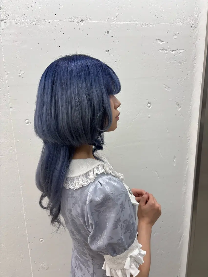 【🎀推し活応援/推しイメージカラー🎀】ケアブリーチ➕カラー➕ ヘッドスパ5分.⋆𝜗𝜚の写真