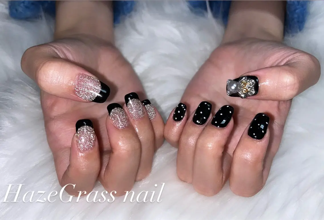 ネイル フラッシュネイル フレンチネイル HazeGrass NAILのネイルデザイン