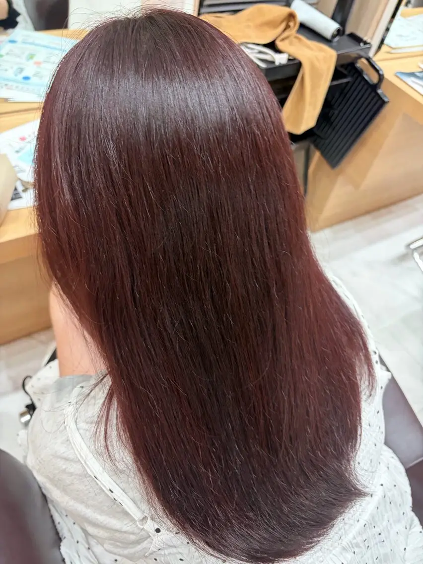 ミディアム カラー レッドカラー ヘアカラー あいら ︎︎︎︎︎ /カラーモデル募集中のヘアスタイル