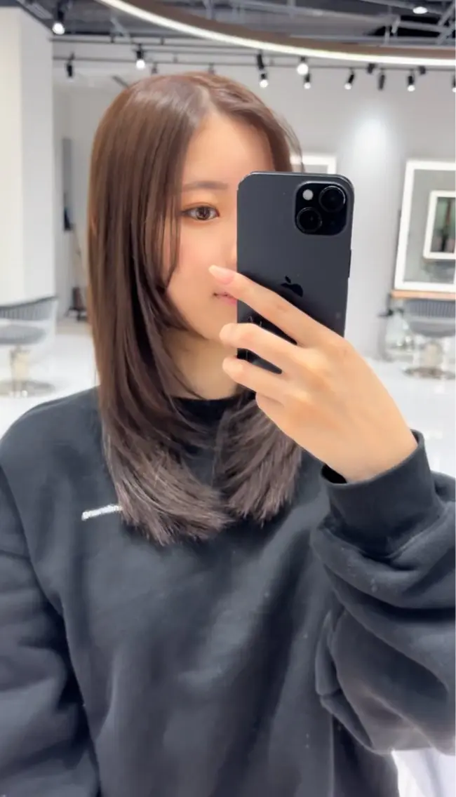 ミディアム 縮毛矯正特化 髪質改善辻良輝のヘアスタイル