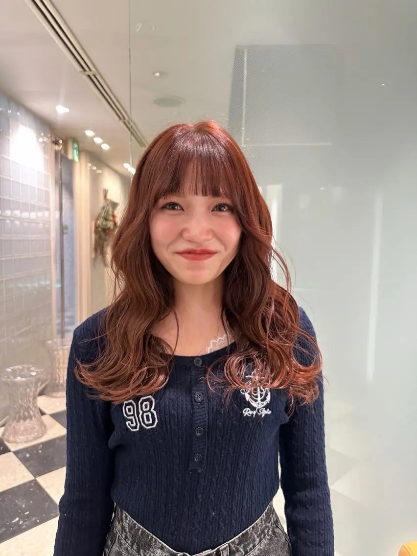 ミディアム カラー ヘアアレンジ 浅井咲良/栄・矢場町 /カラーモデルのヘアスタイル