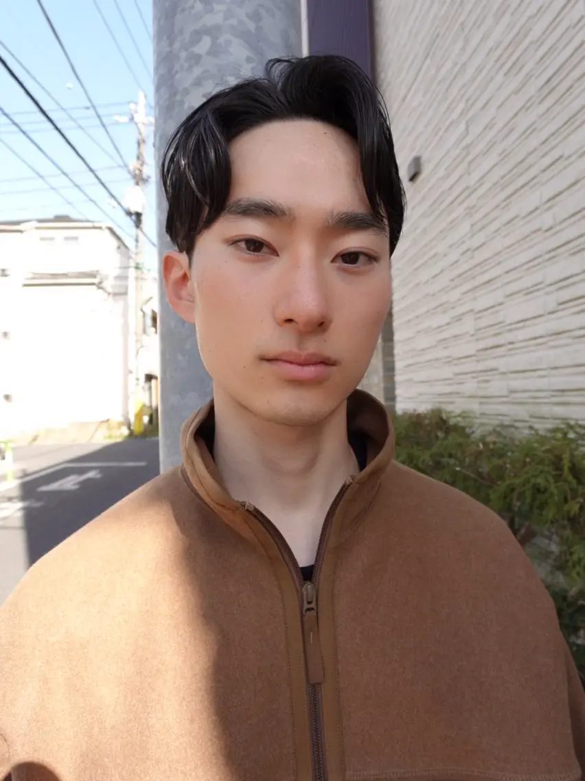 ショート メンズ センターパート 森田 博樹のヘアスタイル