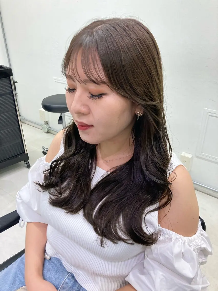 カラー カット ヘアカラー トリートメント 💖ブリーチなし透明 感💖ASAHIのヘアスタイル