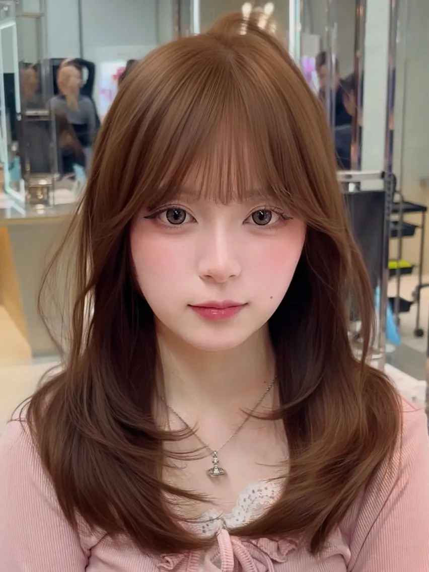 ミディアム カラー 髪質改善 レイヤーカット 【博多髪質改善】 吉村　清志のヘアスタイル