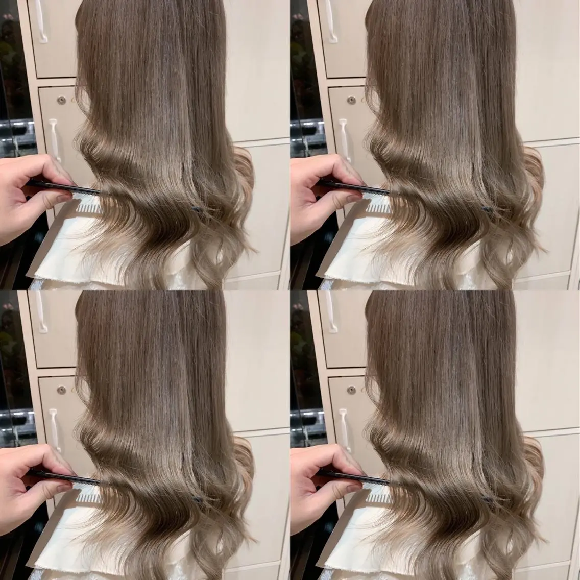 カラー デザインカラー グレージュ ハイトーンカラー トリートメント /カラー/NAOKIのヘアスタイル