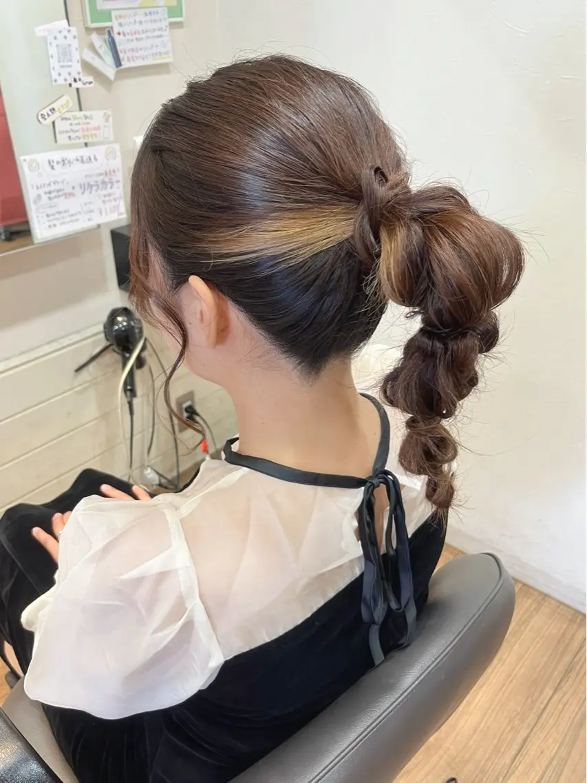 ミディアム ヘアアレンジ ヘアセット okuda yuukiのヘアスタイル