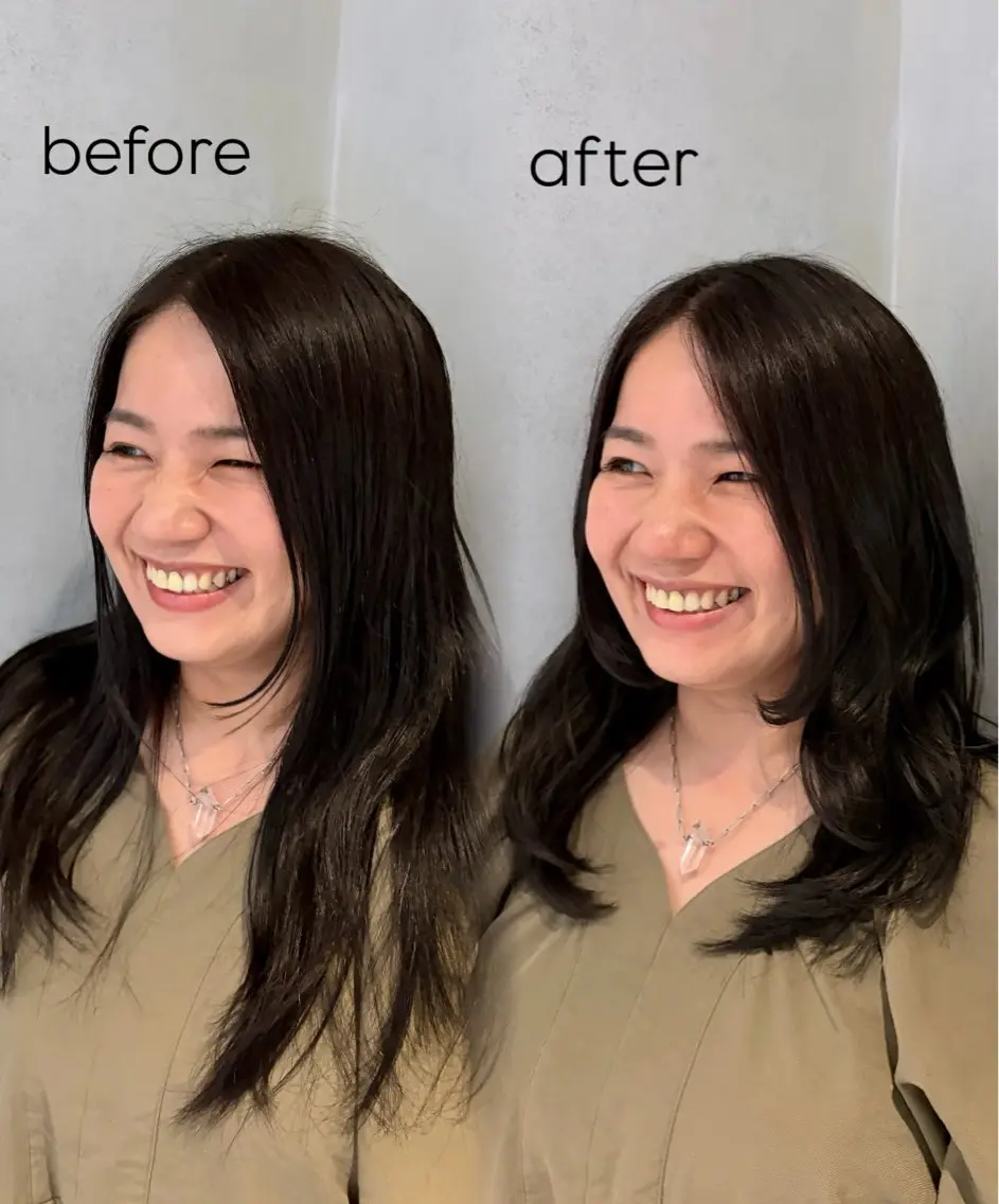 ミディアム レイヤーカット ZELE大和八木 ERI🦋のヘアスタイル