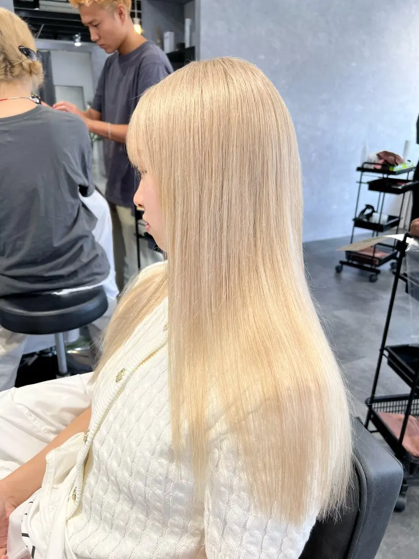 ロング ヘアカラー エクステ プルエクステ 代表のヘアスタイル