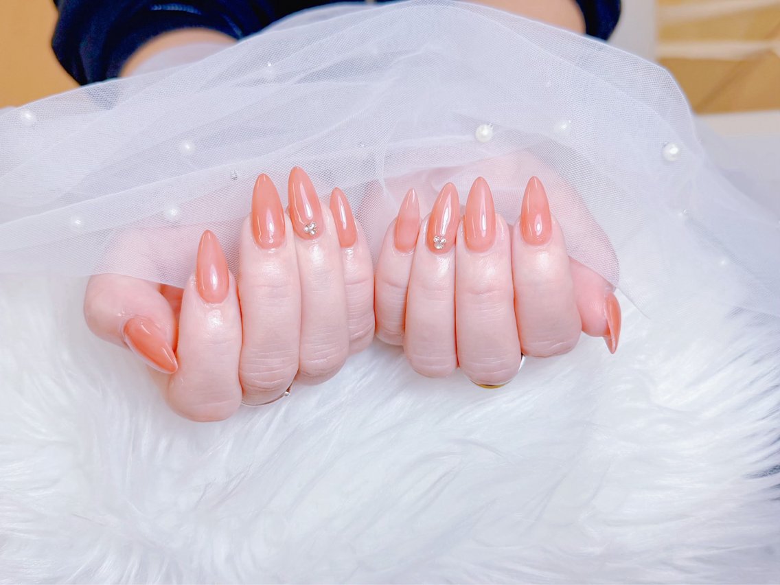 ネイル チークネイル 長さ出し フットネイル 韓国ネイル マグネットネイル ハンドネイル ハンドケア AN NAIL 高田馬場_HOAのネイルデザイン