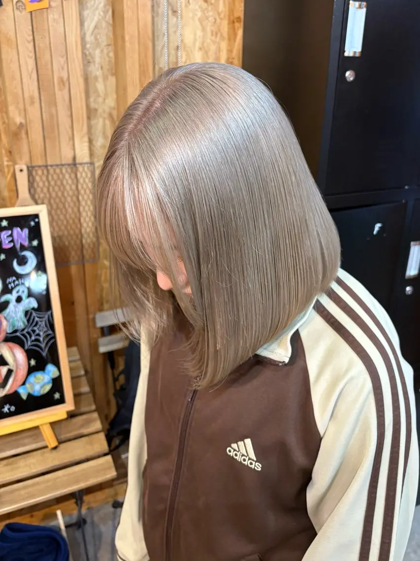 カラー カット ヘアカラー トリートメント まろみ暖色×ボブ ×chia🕯のヘアスタイル