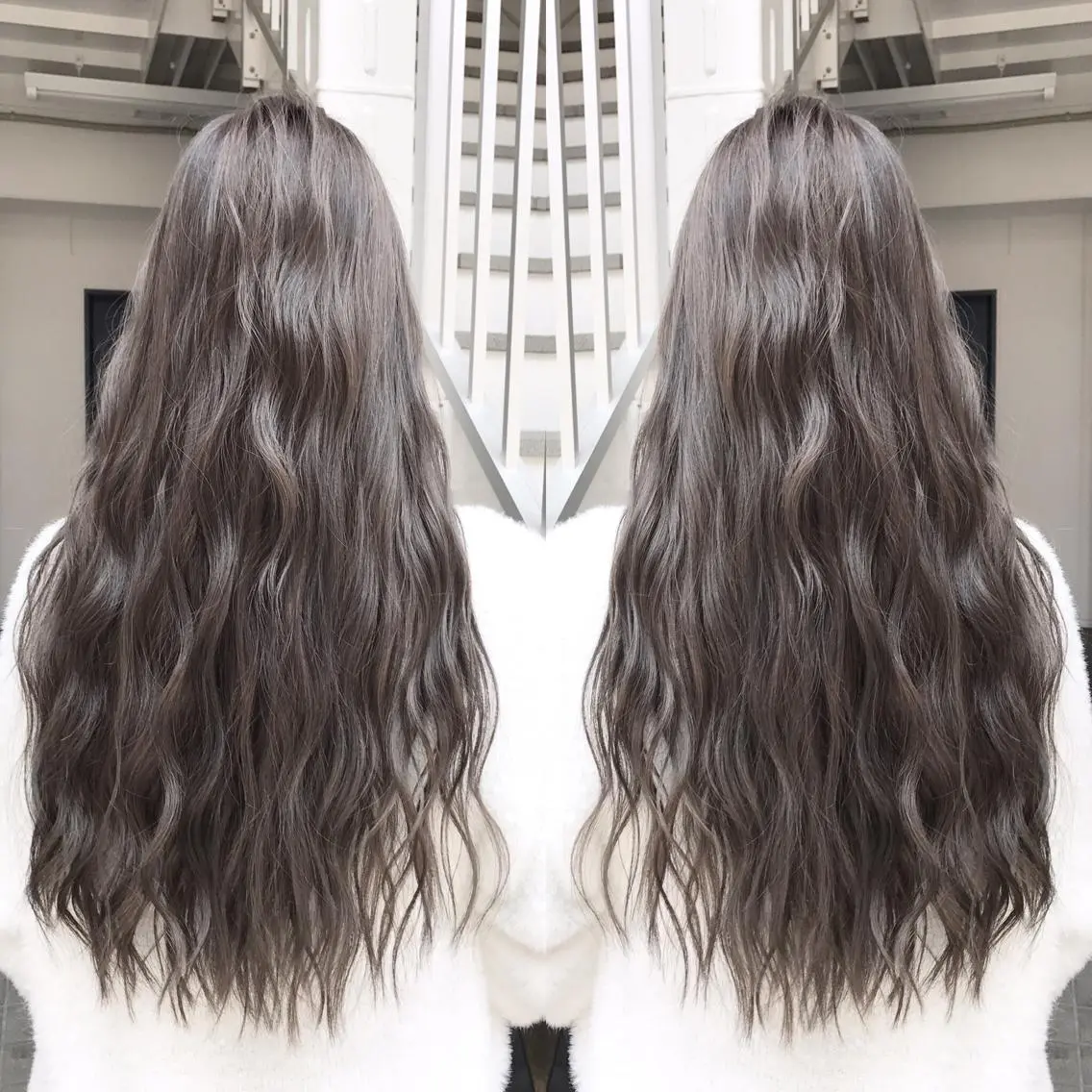 ロング カラー ヘアアレンジ グレージュ ヘアカラー トリートメント 縮毛矯正 髪質改善寺坂雄飛💐のヘアスタイル