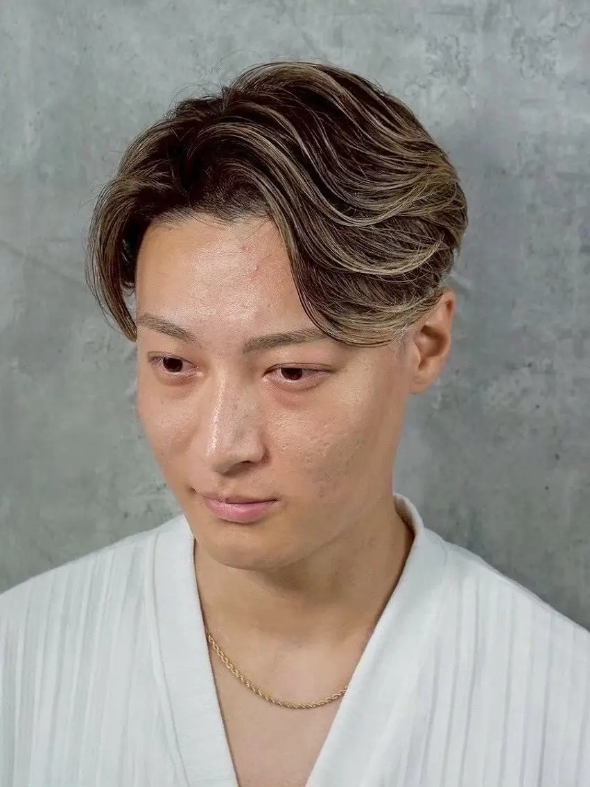 ミディアム メンズ ヒロ銀座 早川文悠のヘアスタイル