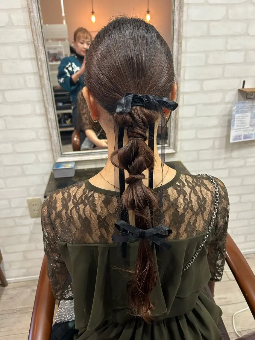 ヘアアレンジ ヘアセット nikohair CHIKAのヘアスタイル
