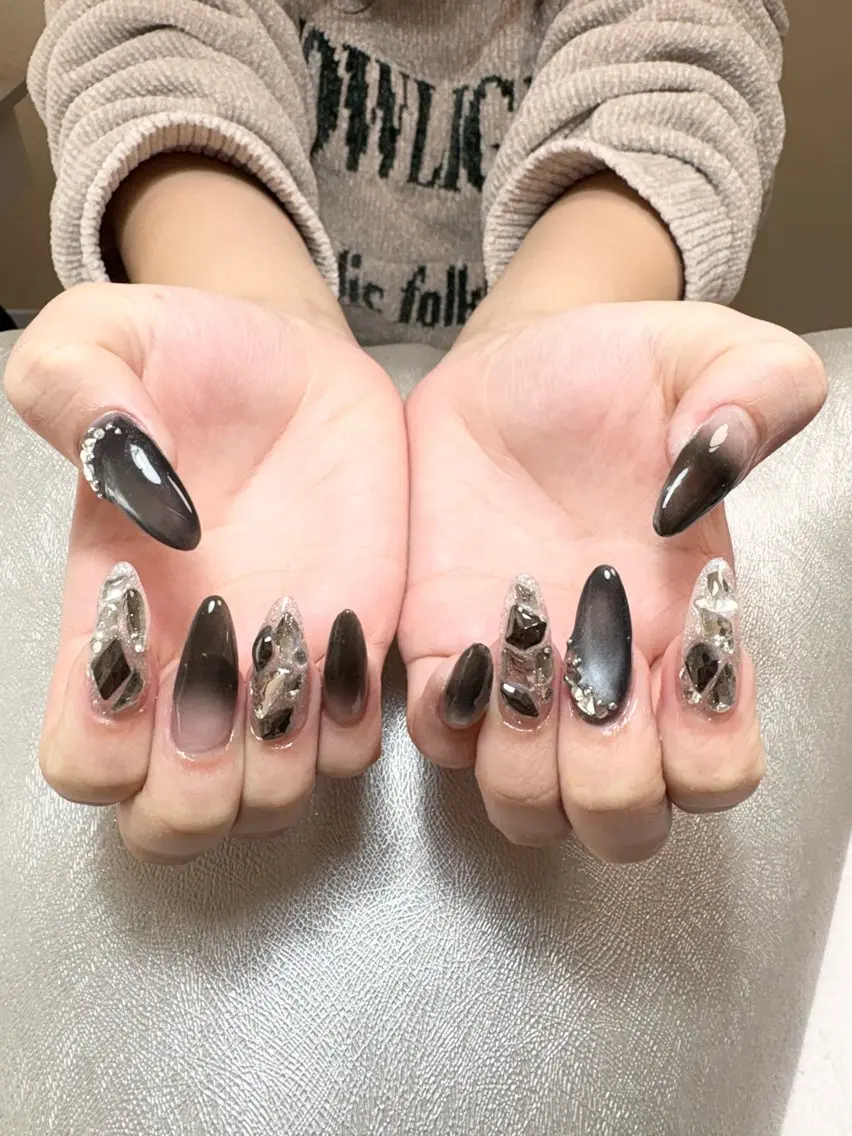 ネイル グラデーション マグネットネイル ハンドネイル ✨韓国✨nail salonLumieのネイルデザイン