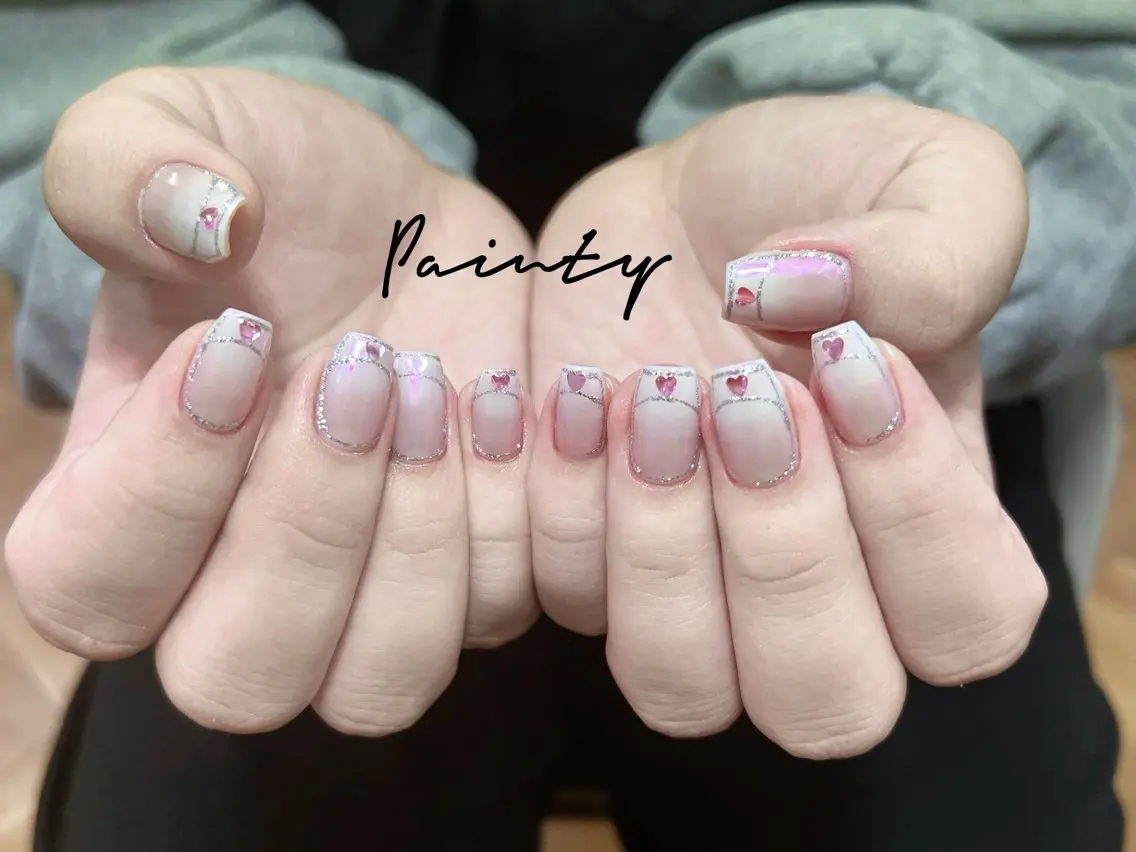ネイル 持ち込み バレンタイン Painty nailのネイルデザイン
