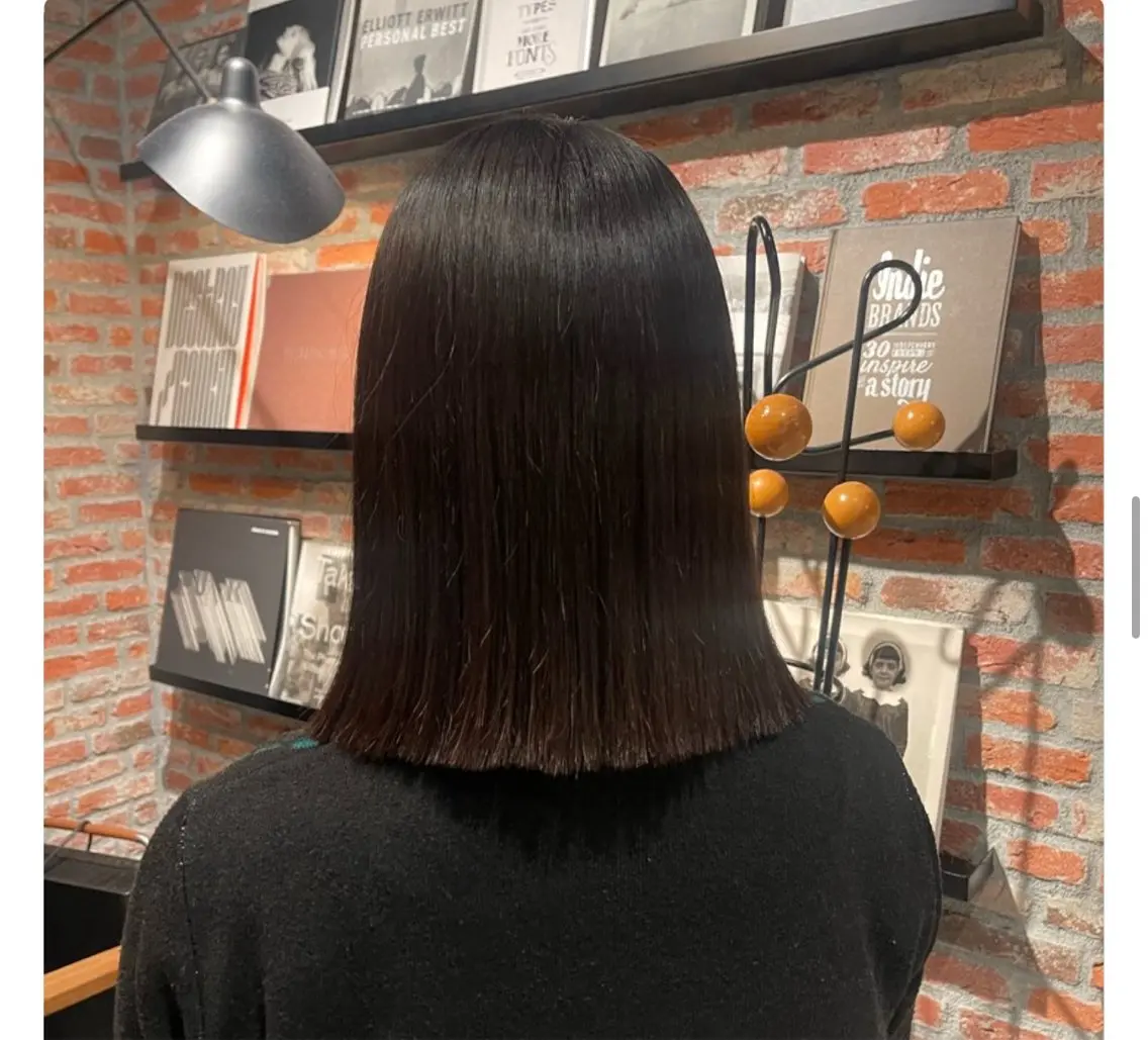 ミディアム りお ハイライト・パーマのヘアスタイル
