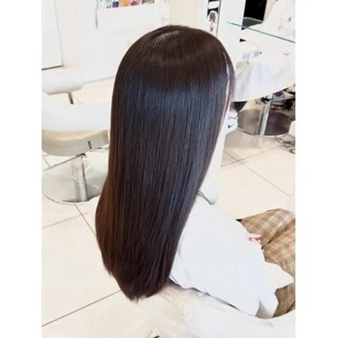 ロング カット 縮毛矯正 mihiro 🩷のヘアスタイル