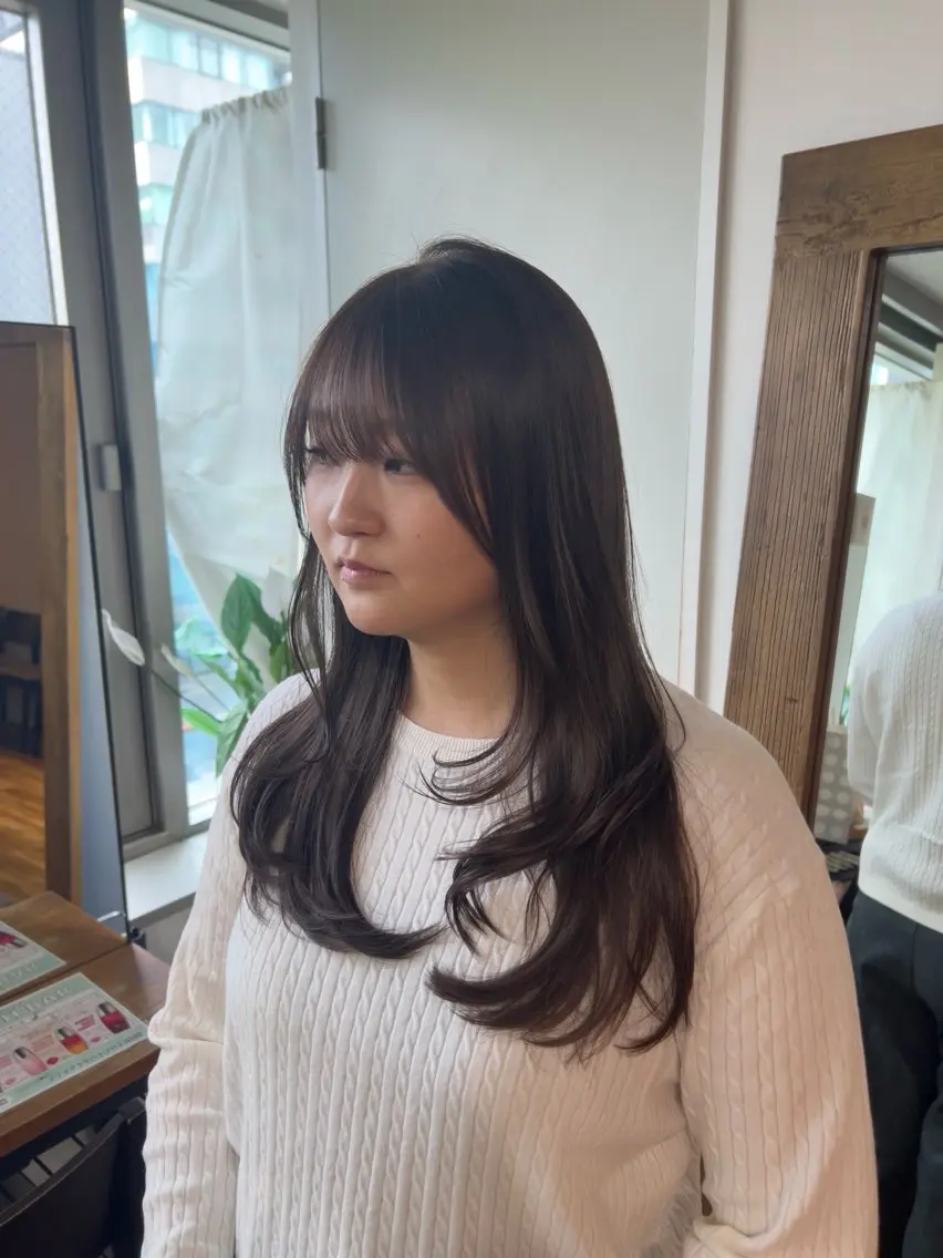 ロング ヘアカラー トリートメント ヘッドスパ 透明感カラー/ 艶髪🤍mikuのヘアスタイル