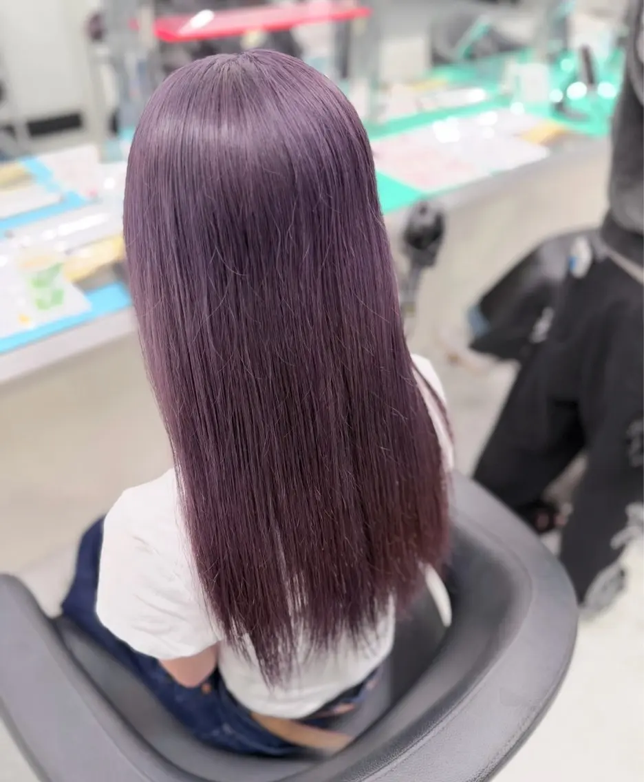 ロング カラー ヘアアレンジ ヘアカラー トリートメント ヘアセット 🫧モテる💗ダメー ジレスハイトーン🫧のヘアスタイル