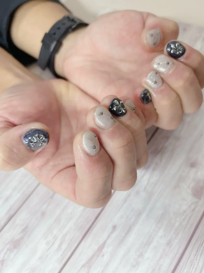 ネイル マグネットネイル メンズネイル MYu Beauty Salon YURIのネイルデザイン