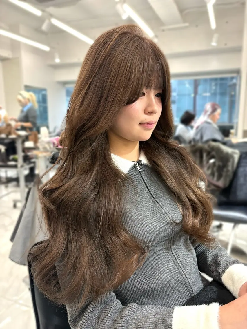 ロング カラー haruka /韓国レイヤーのヘアスタイル