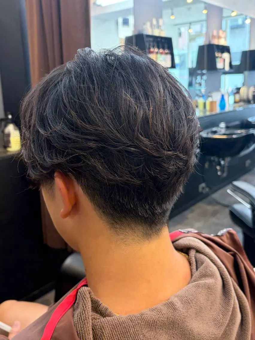 ショート パーマ レイヤーカット パーマ 【癒しのバーバー】 小野寺のヘアスタイル