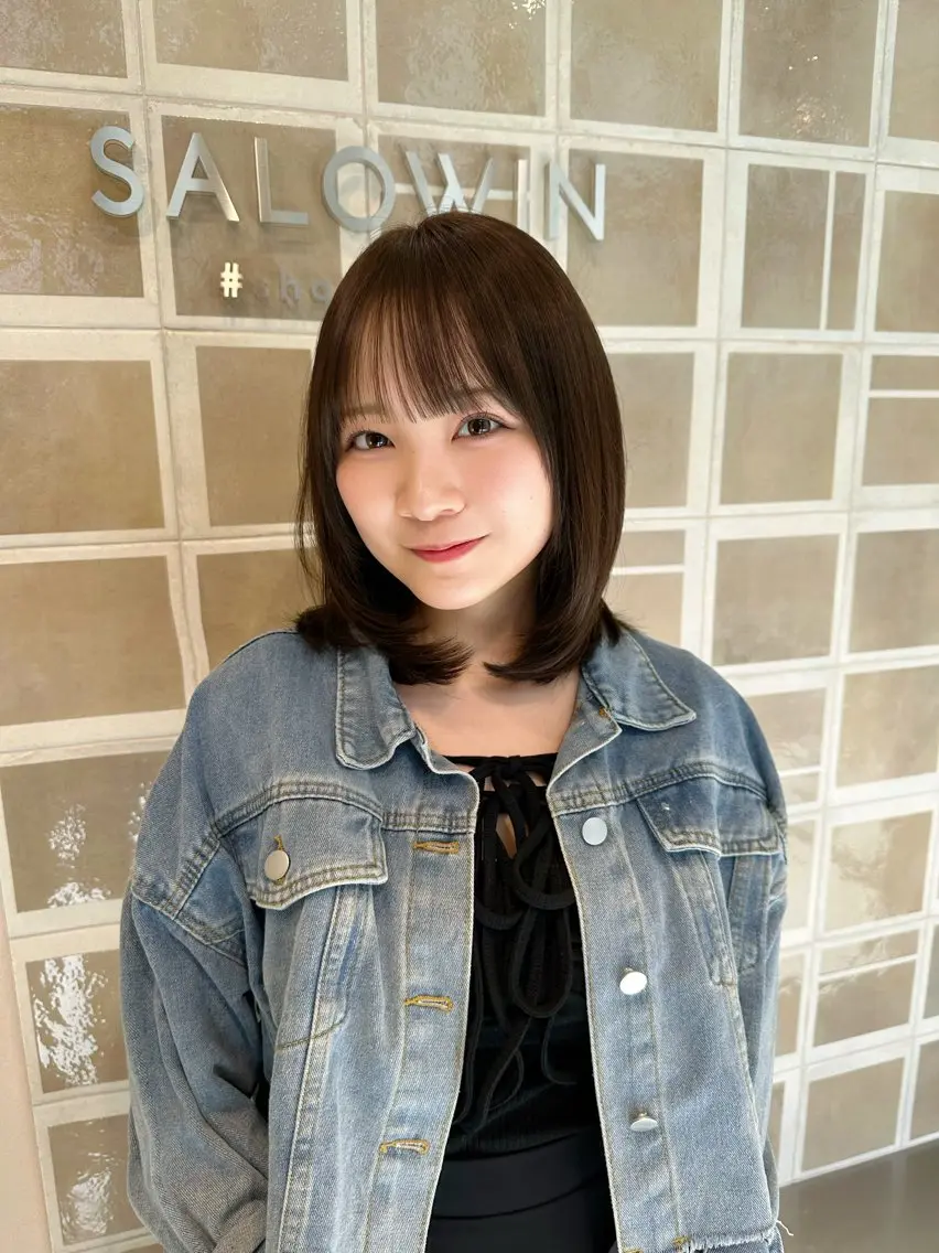 ミディアム カラー 髪質改善 KURO/縮毛矯正 /髪質改善/レイヤーのヘアスタイル