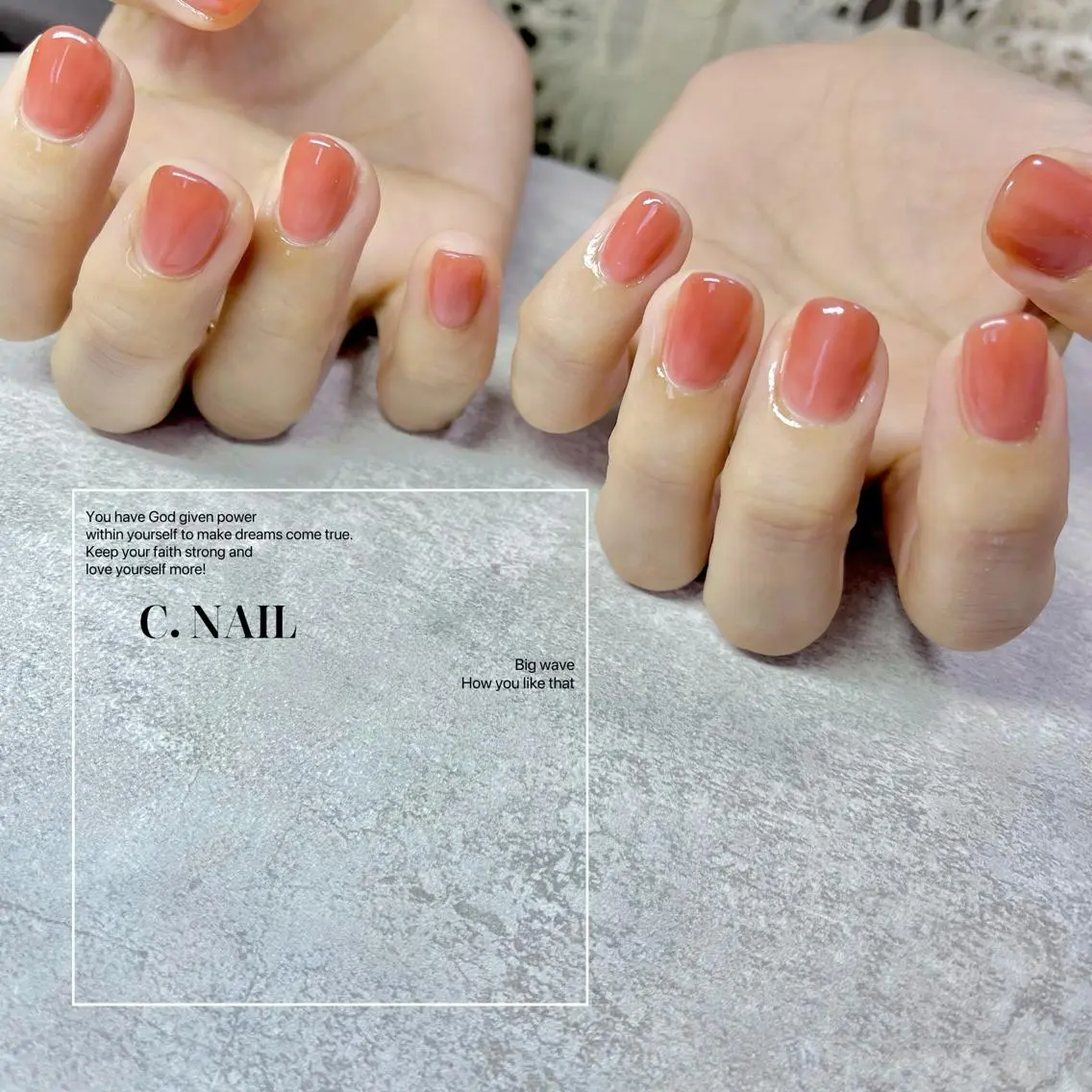 ネイル フットネイル グラデーション グリーン ハート 水色 C.Nail &Eyeのネイルデザイン