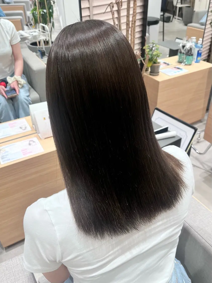 セミロング パーマ 縮毛矯正 トリートメント stair:case 💖大類舞衣子💖のヘアスタイル