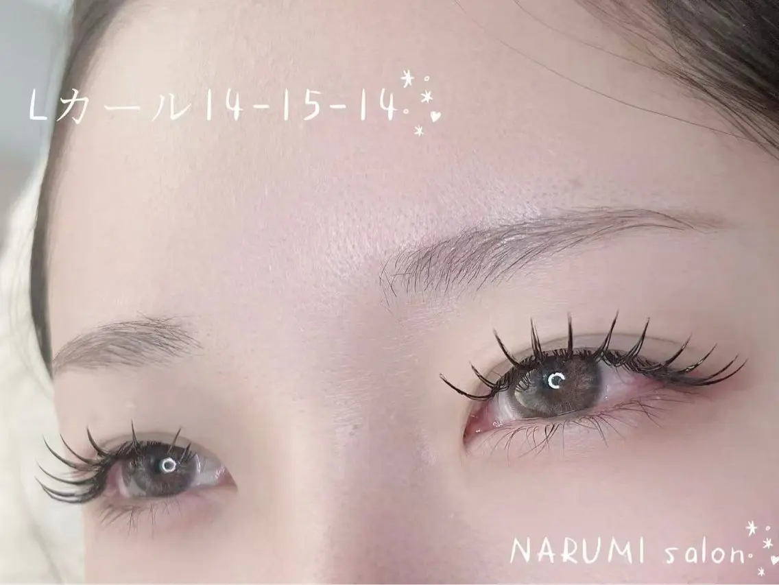 マツエク・マツパ Lカール narumi アイサロンのマツエク・マツパデザイン