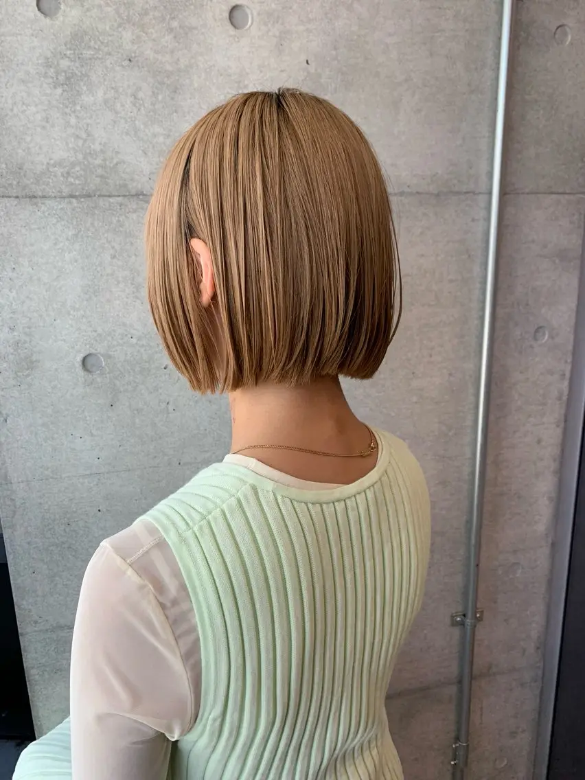ミディアム ボブ カット ヘアカラー トリートメント オシャレ髪✔️ 店長オオキアキヒロのヘアスタイル