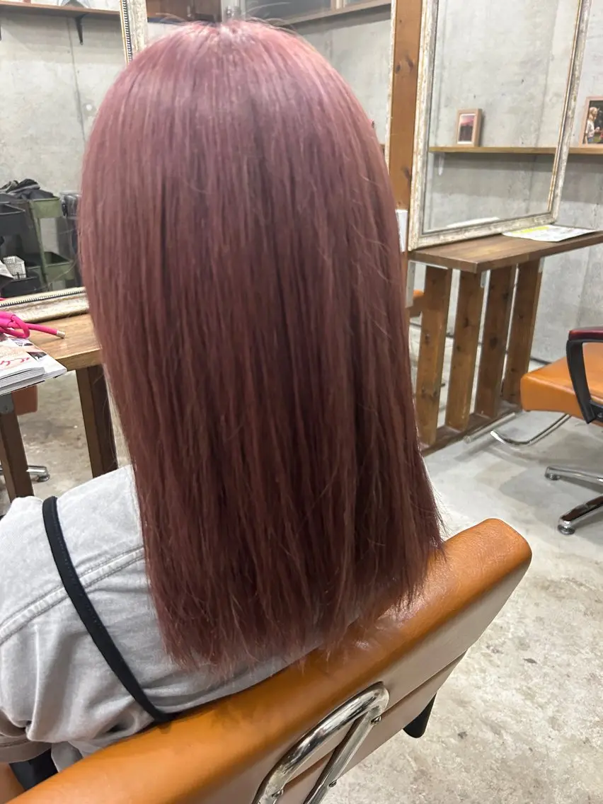 カラー ベージュカラー ブリーチ ピンクカラー ピンクベージュ カット ヘアカラー Yukino/ 透明カラー🫧のヘアスタイル
