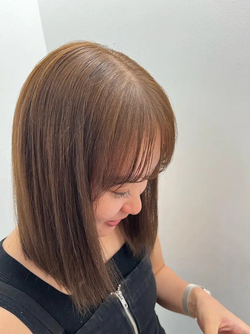 カラー ベージュカラー 宝徳 伶奈のヘアスタイル
