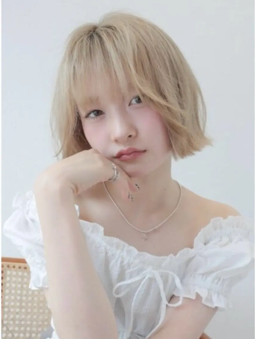 ショート カラー カット ヘアカラー トリートメント 透明感/レイヤー/ 縮毛矯正/ほのか🍪のヘアスタイル