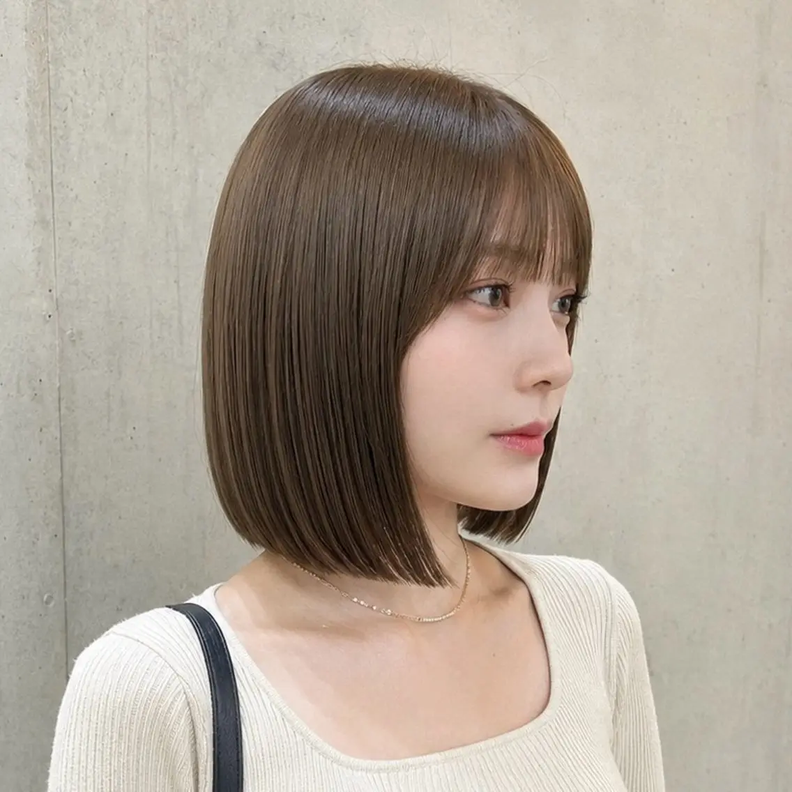 ショート カラー カット ヘアカラー トリートメント 盛れる顔まわりカット 髪質改善/渋谷/れんのヘアスタイル